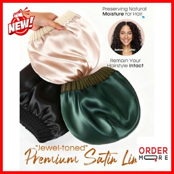 Satin-Lined Slouchy Winter Beanie 3-Pack, Warm Acrylic Knit main image 7